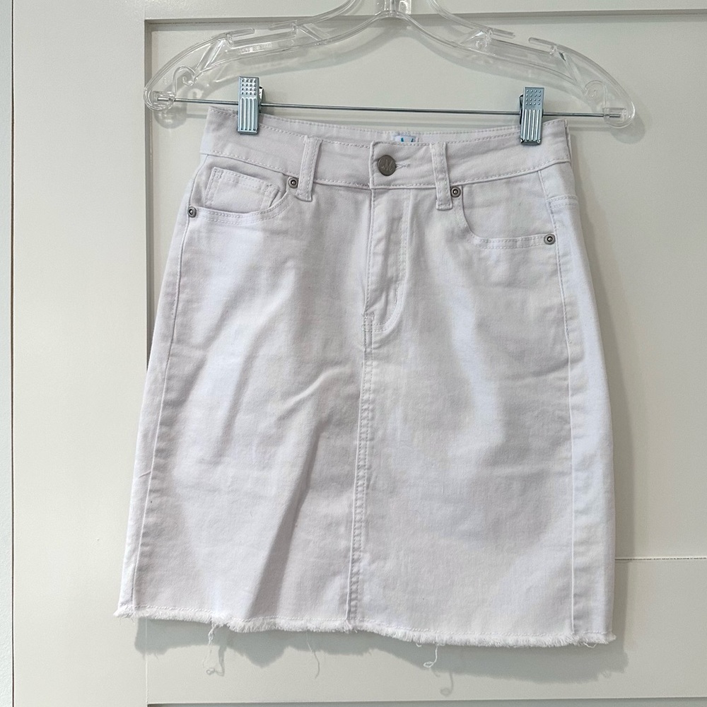 New White Denim Skirt